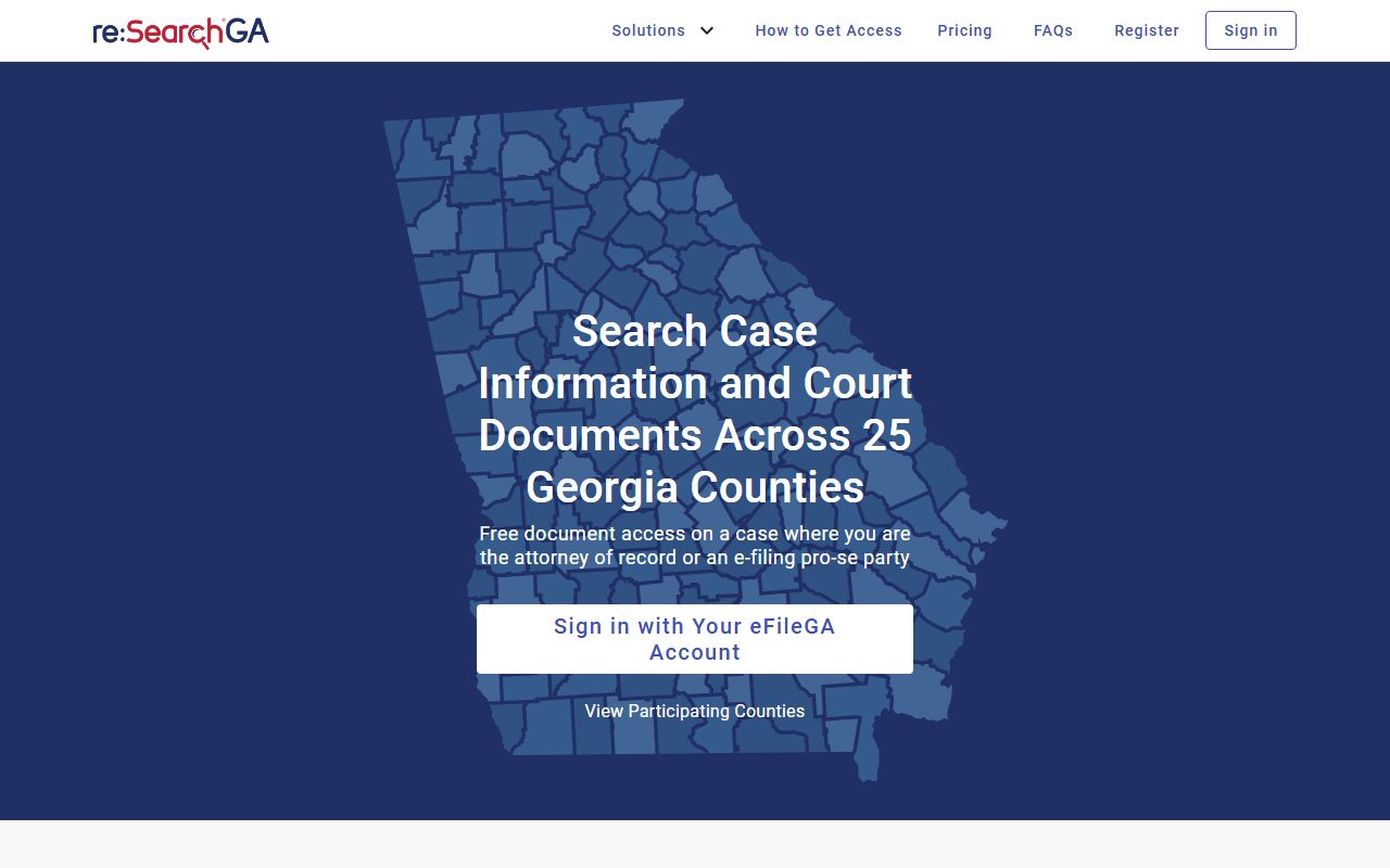 Wayne County court records reSearchGA platform