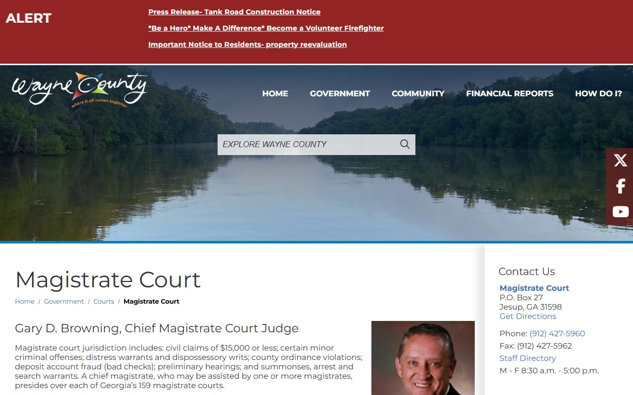 Wayne County Superior Court records Magistrate Court comparison