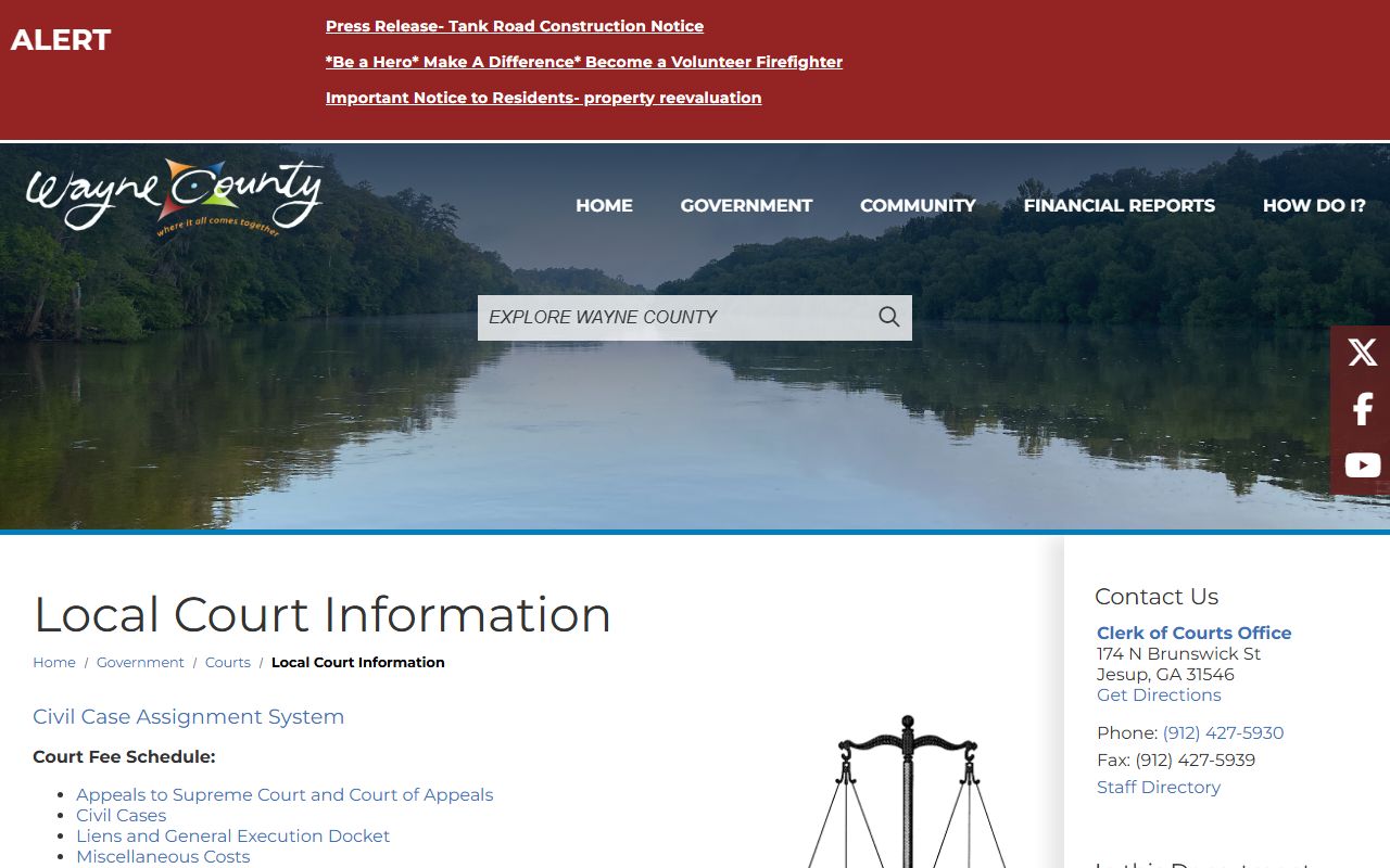 Wayne County court records local court information source