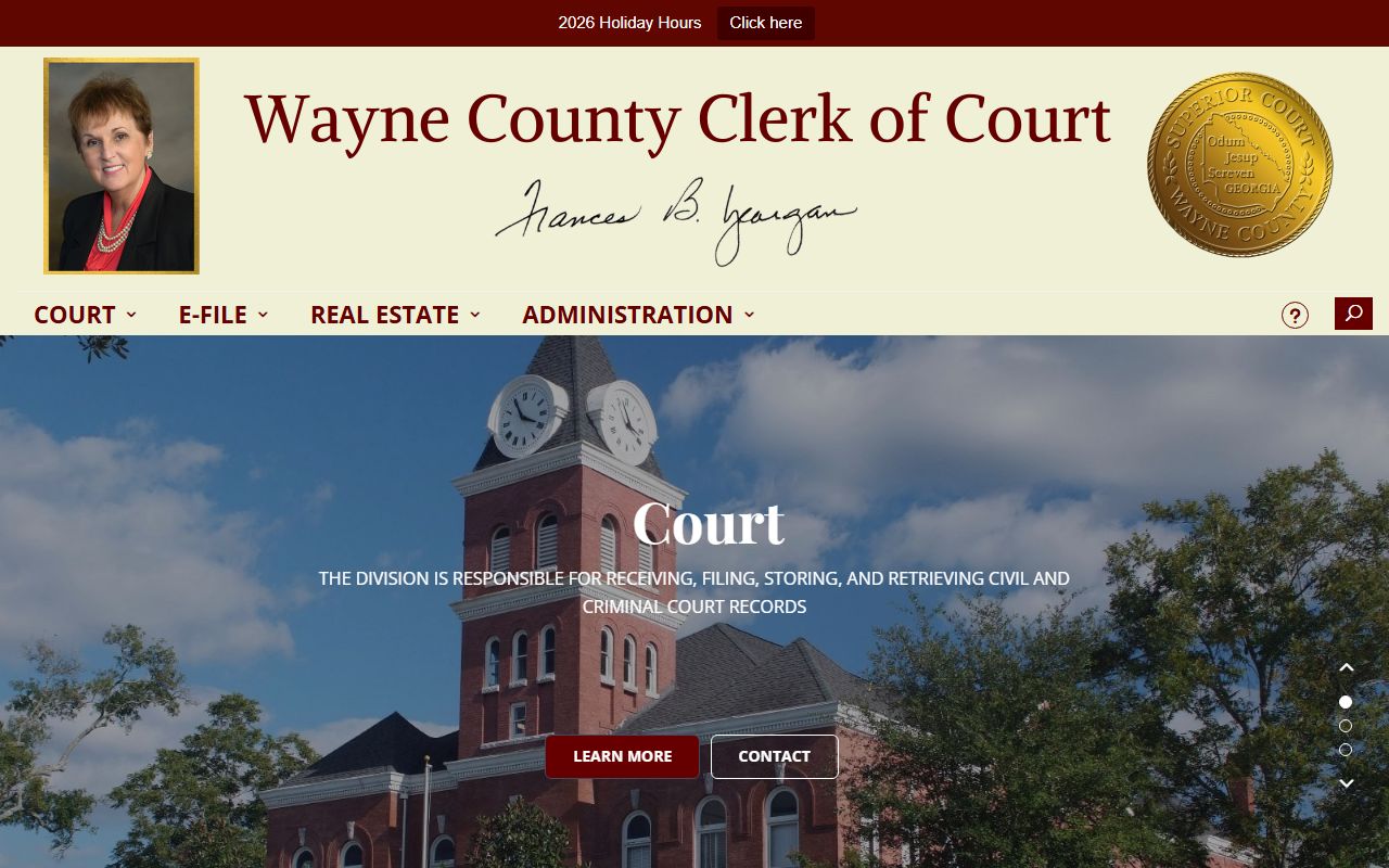 Wayne County court records Clerk of Court homepage
