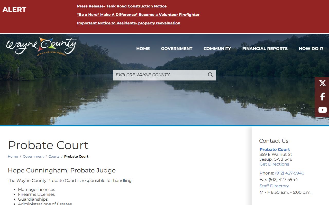 Wayne County probate records Probate Court county profile